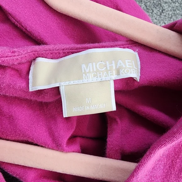 Michael Michael Kors Medium Pink Bow Open Back Spring Longsleeve Blouse - Picture 3 of 9